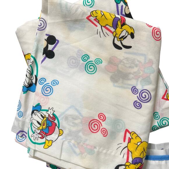 VTG Dundee Disney Curtains w Tie Backs 63Lx41W Baby Mickey Minnie Goofy 4 Panels - Picture 4 of 7